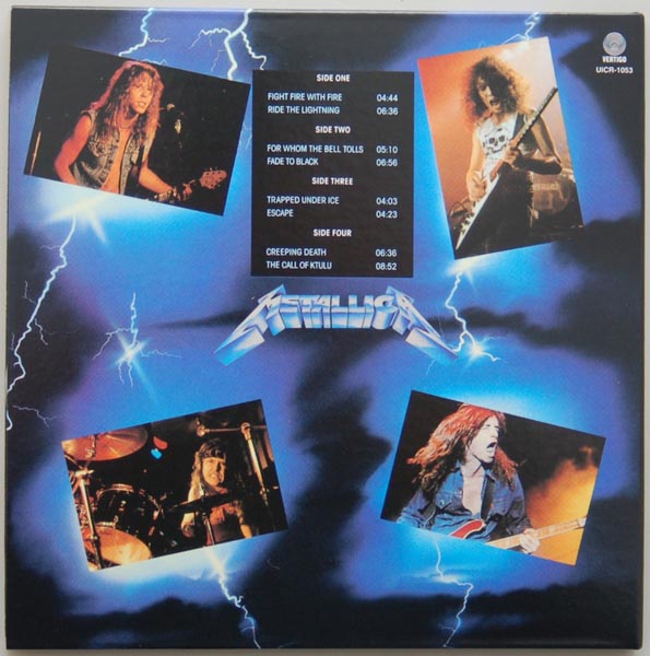 Back cover, Metallica - Ride the Lightning