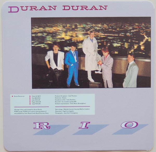 Inner sleeve side A, Duran Duran - Rio