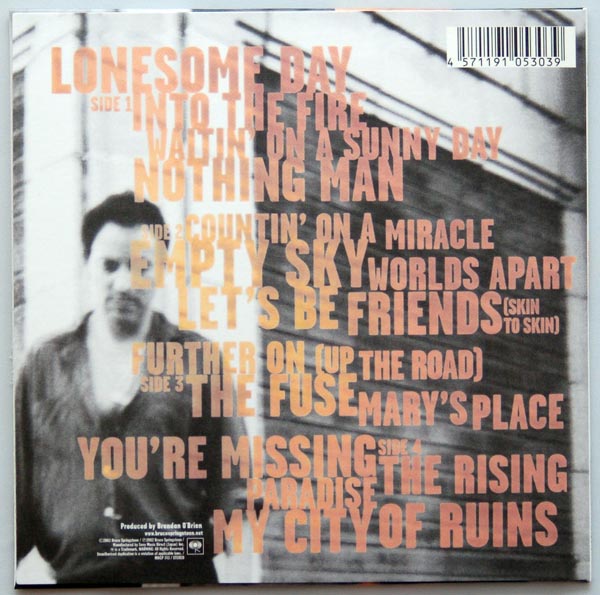 Back cover, Springsteen, Bruce - The Rising