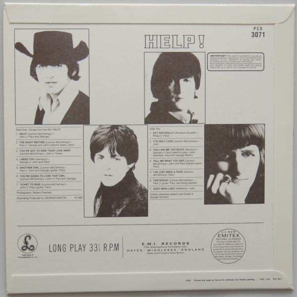 Back cover, Beatles (The) - Help!