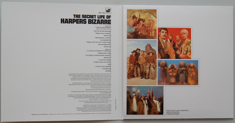 Gatefold open, Harpers Bizarre - The Secret Life of Harpers Bizarre