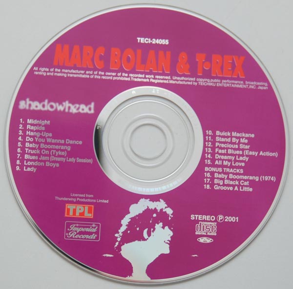 CD, T Rex (Bolan, Marc) - Shadowhead (+3)