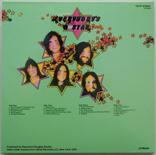 Back cover, Kinks (The) - Everybody's In Show-Biz