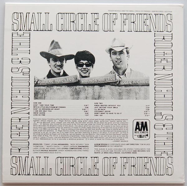 Back cover, Nichols, Roger + The Small Circle Of Friends - Roger Nichols and The Small Circle Of Friends