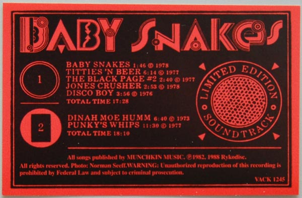 Sticker, Zappa, Frank - Baby Snakes