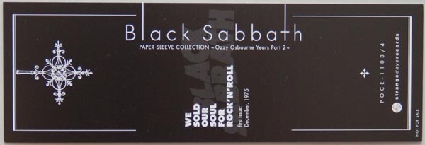 Insert back side, Black Sabbath - We Sold Our Soul For Rock'n'Roll