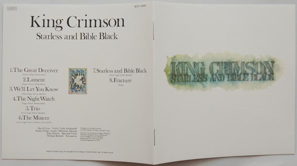 Booklet, King Crimson - Starless and Bible Black