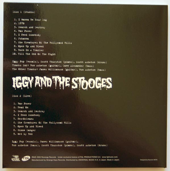 Back cover, Pop, Iggy (and The Stooges) - Back To The Noise