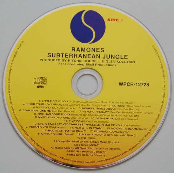 CD, Ramones - Subterranean Jungle