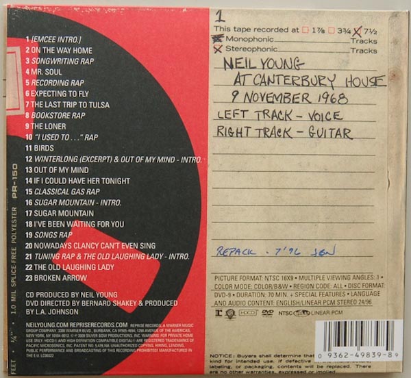 Back cover, Young, Neil - Sugar Mountain