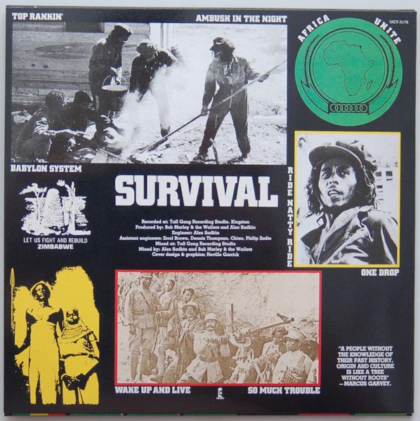Back cover, Marley, Bob - Survival