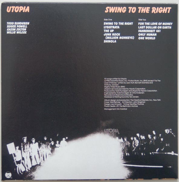 Back cover, Utopia - Swing To The Right (+1)