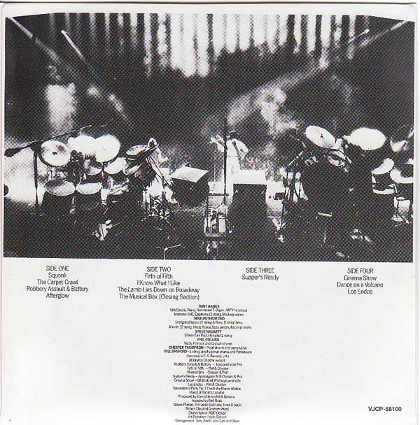 Record Sleeve 1 Back, Genesis - Seconds Out