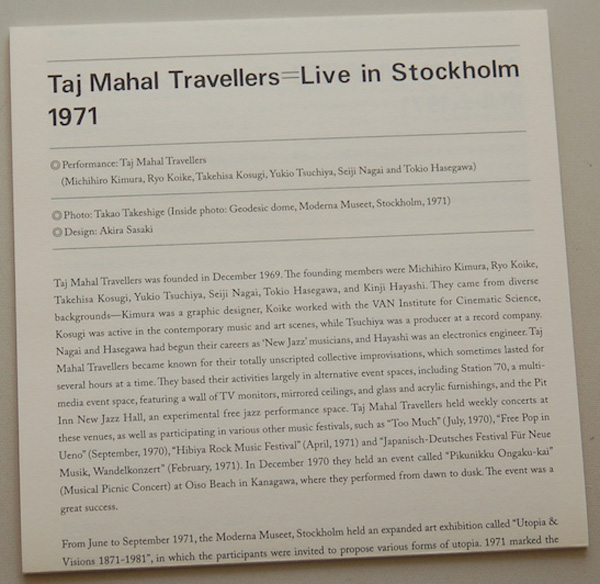 Lyric book, Taj Mahal Travellers - Live Stockholm July 1971