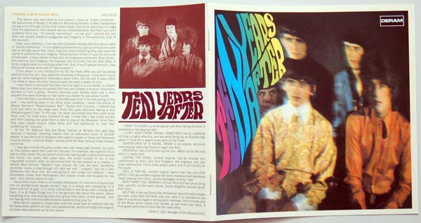 Booklet first and last pages, Ten Years After - Ten Years After +6