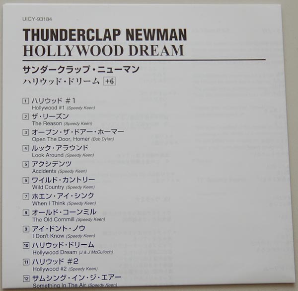 Lyric book, Thunderclap Newman - Hollywood Dream