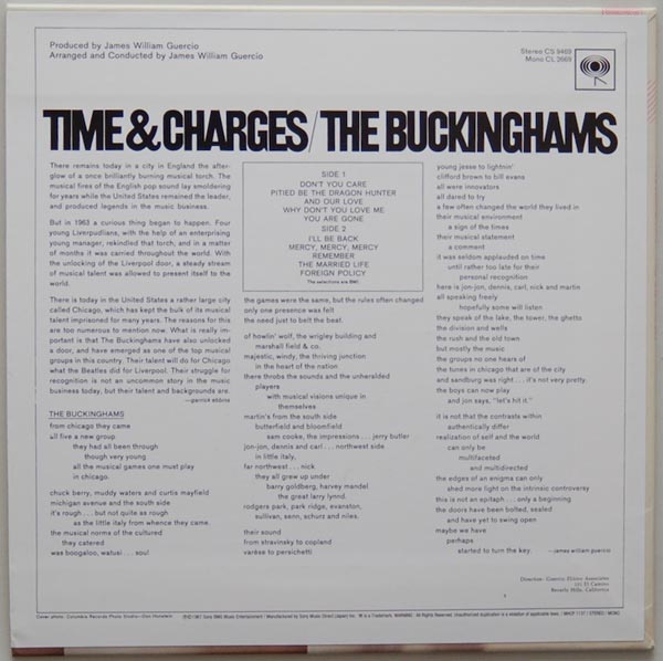 Back cover, Buckinghams (The) - Time &Charges