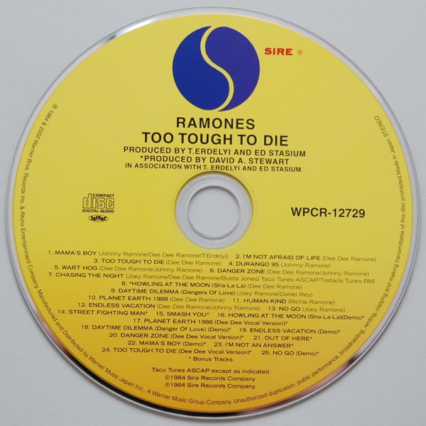 CD, Ramones - Too Tough To Die