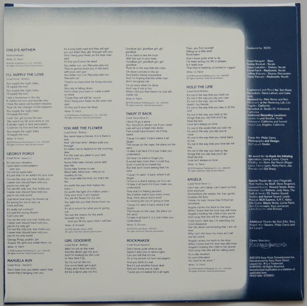Inner sleeve side B, Toto - Toto