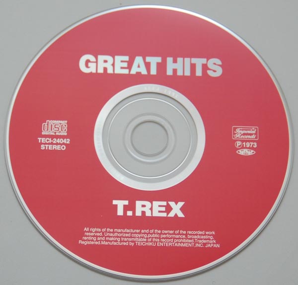 CD, T Rex (Tyrannosaurus Rex) - Great Hits (With 2001 T Rex calendar)