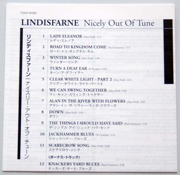 Lyric Book, Lindisfarne - Nicely Out Of Tune +2