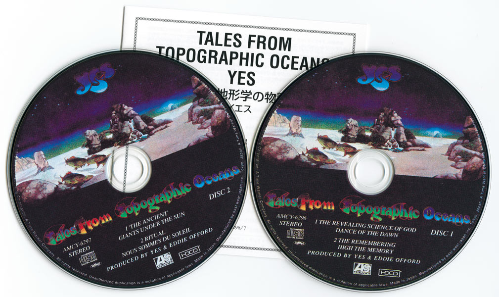 Two CDs and booklet, Yes - Tales From Topographic Oceans