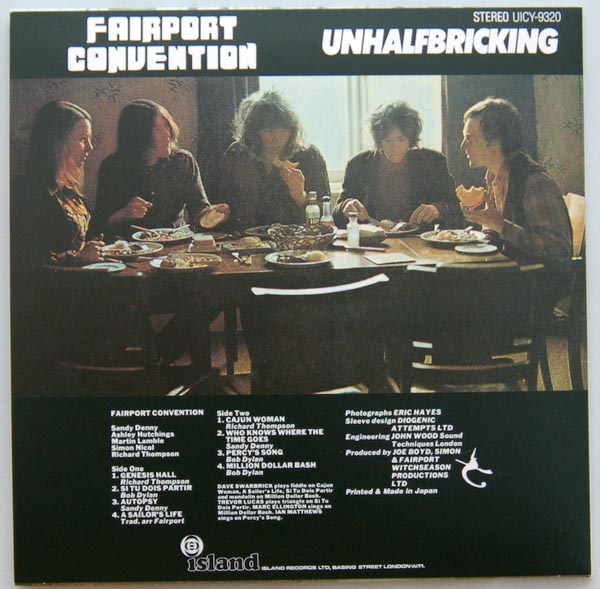 Back cover, Fairport Convention - Unhalfbricking +2