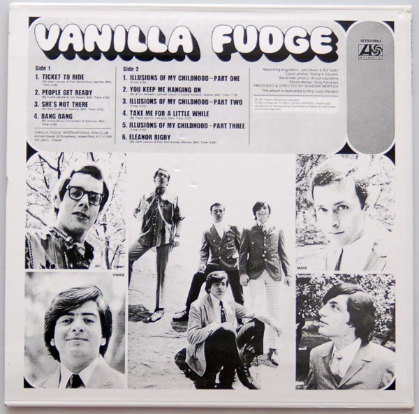 Back cover, Vanilla Fudge - Vanilla Fudge