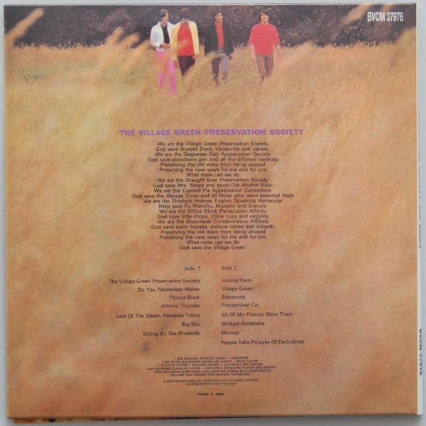 Back cover, Kinks (The) - are The Village Green Preservation Society