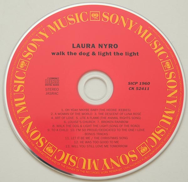 CD, Nyro, Laura  - Walk The Dog & Light The Light 