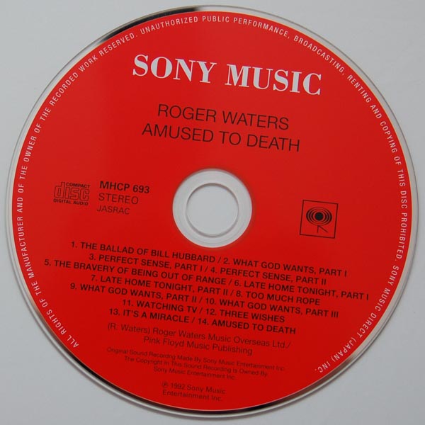 CD, Waters, Roger - Amused To Death