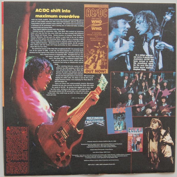 Inner sleeve side B, AC/DC - Who Made Who