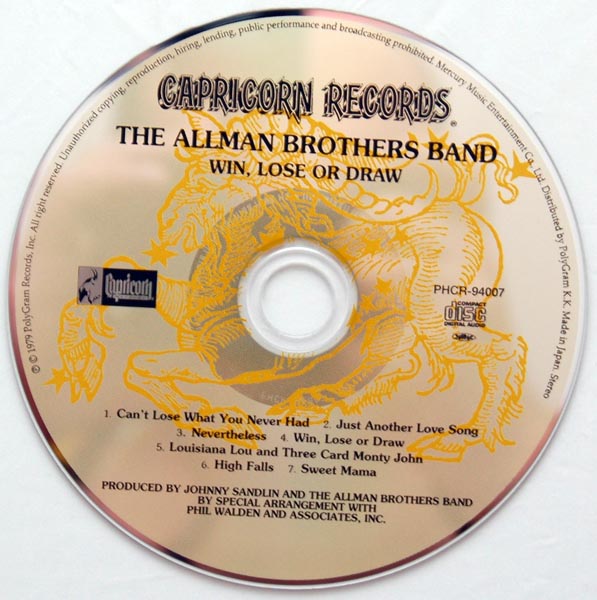 CD, Allman Brothers Band (The) - Win, Lose Or Draw