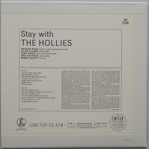 Back cover, Hollies (The) - Stay With The Hollies (+9)