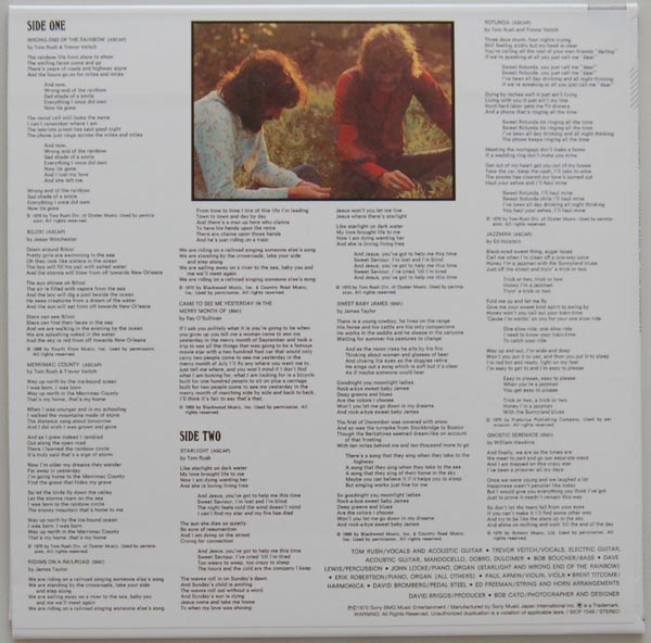 Back cover, Rush, Tom  - Wrong End Of The Rainbow