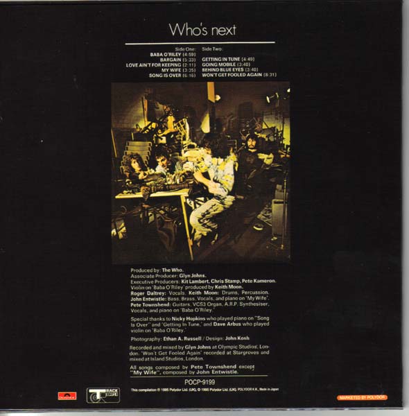 Back Cover, Who (The) - Who's Next +7