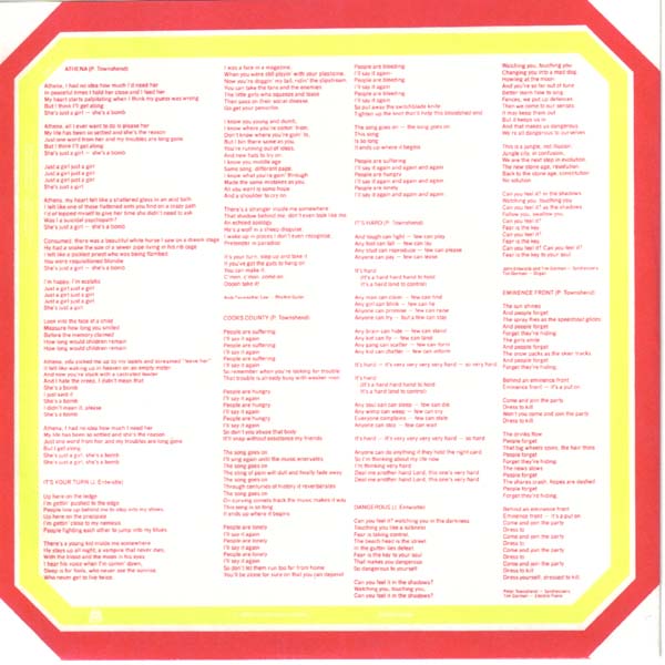 Inner Sleeve, Who (The) - It's Hard +4