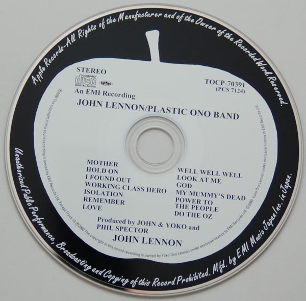 CD, Lennon, John  - Plastic Ono Band