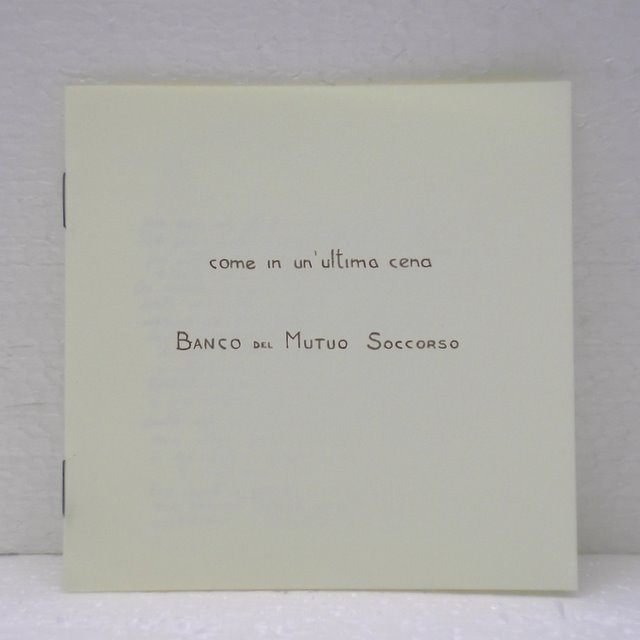 Replica of original LP small Booklet, Banco del Mutuo Soccorso - Come In Un Ultima Cena