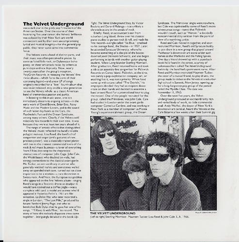 Band Facts - A, Velvet Underground (The) - VU