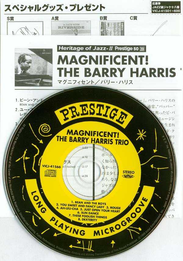 CD and inserts, Harris, Barry (Trio) - Magnificent!