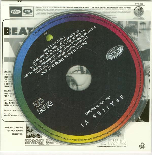 CD (on top of back cover), Beatles (The) - Beatles VI