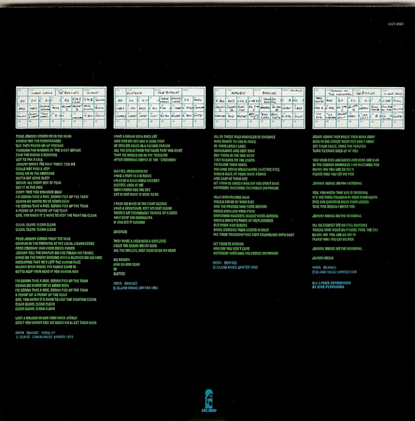 Inner Lyric Sleeve - side 2, Buggles (The) - The Age Of Plastic (+3)
