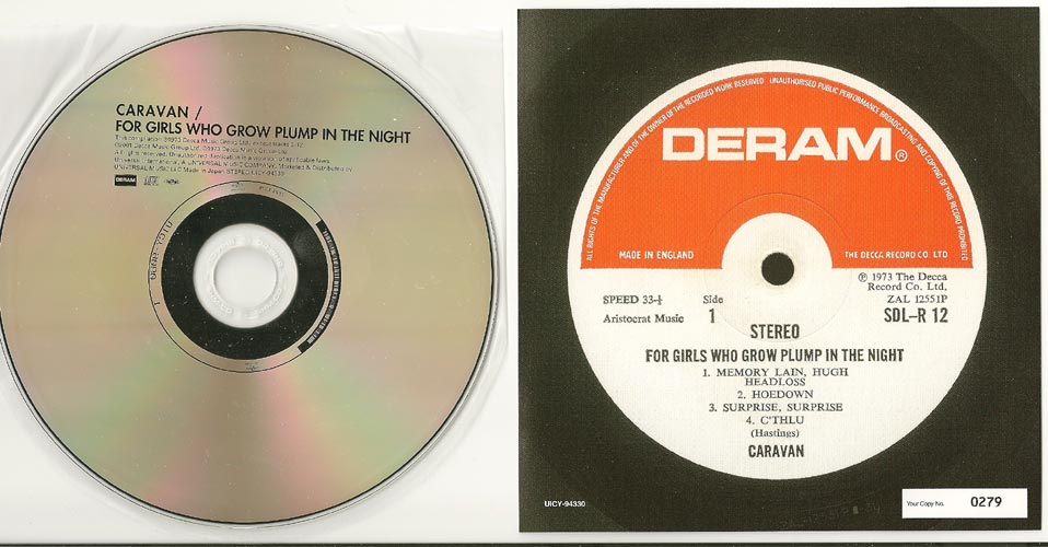 CD & numbered card, Caravan - For Girls Who Grow Plump In The Night