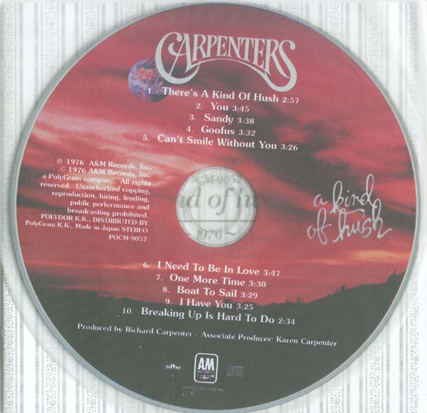 CD and booklet (cover), Carpenters - A Kind of Hush