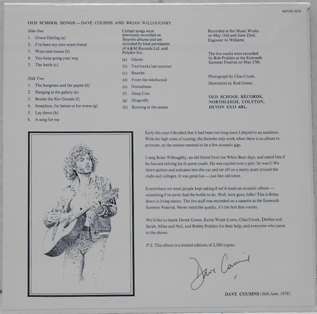Back Cover, Cousins, Dave + Brian Willoughby - Old School Songs +2