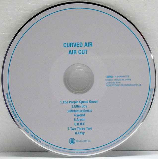 CD, Curved Air - Air Cut