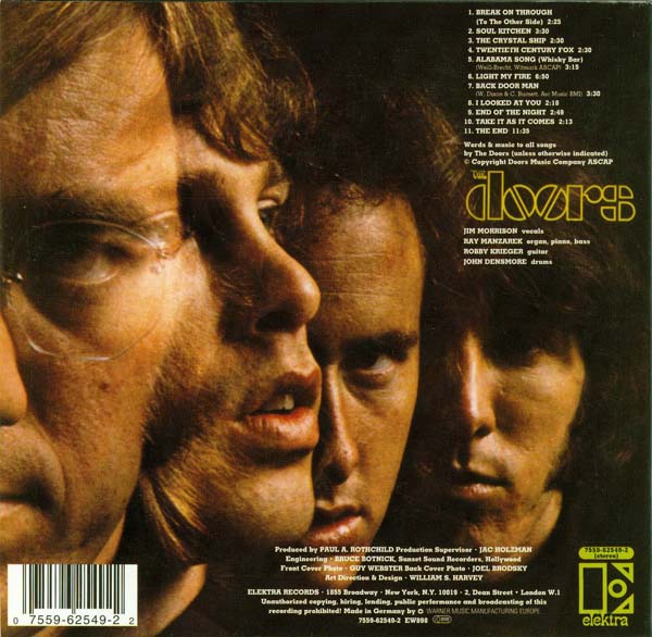 Back cover, Doors (The) - The Doors