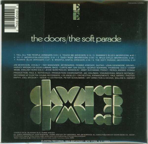 Back cover with bar code, Doors (The) - The Soft Parade