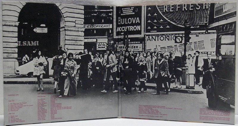 Gatefold cover inside, Downes, Bob Open Music - Electric City